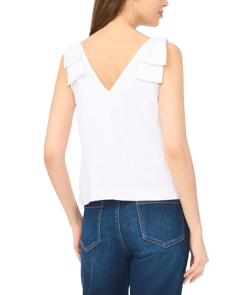 CeCe Women's V-Neck Bow-Strap Tank Top