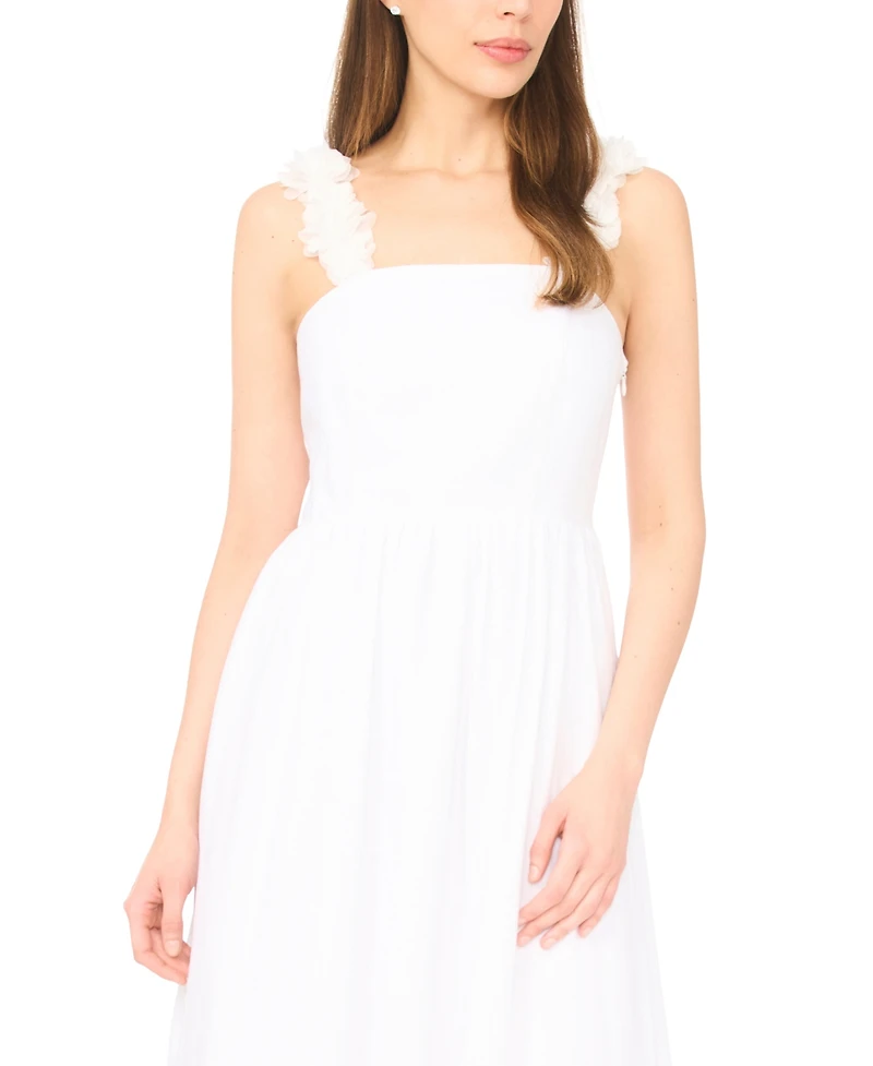 CeCe Women's Square Neck Sleeveless Midi Dress