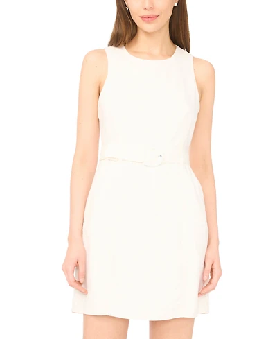 CeCe Women's Crewneck Belted Mini Dress