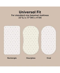 KeaBabies Bassinet Sheet for Baby Girls, Boys, 2-Pack Soothe Fitted Sheets, Bedside Mattress
