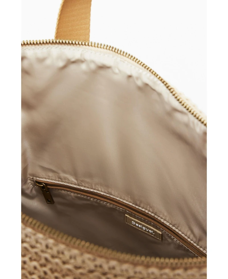 Desigual Women's Large modular raffia backpack