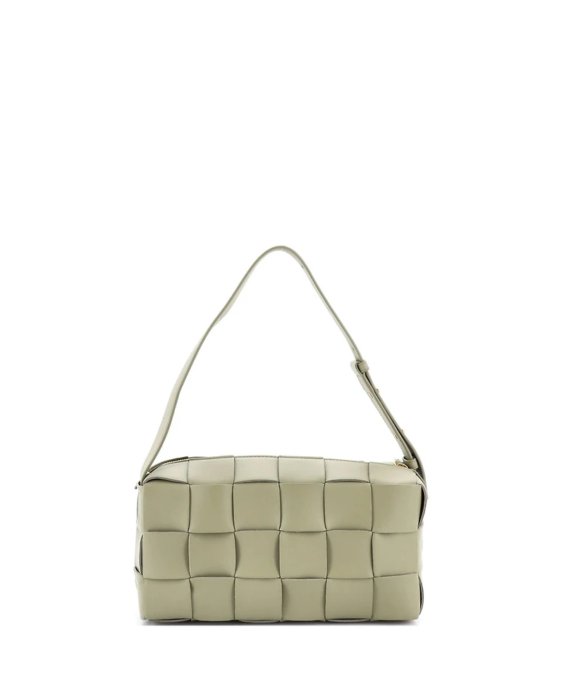 Pre-Owned Bottega Veneta Brick Cassette Shoulder Bag Maxi Intrecciato Leather