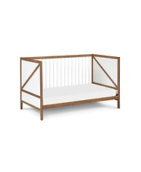 Flynama 3in1 Convertible Crib Mid Century Modern Z Design Solid Wood Three Adjustable Mattress Heights for Baby Nursery