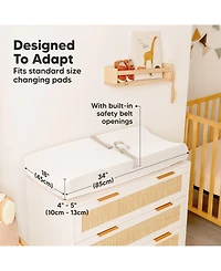 KeaBabies 2pk Isla Changing Pad Covers for Girl, Boy, Soft Contoured Diaper Table Cover Sheets Neutral