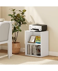 Slickblue 2-Cube Floor Standing Bookshelf with Adjustable Shelf