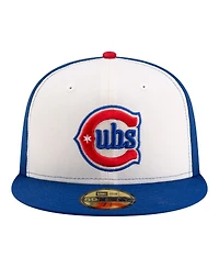 New Era Men's White/Royal Chicago Cubs 150th Anniversary 59FIFTY Fitted Hat
