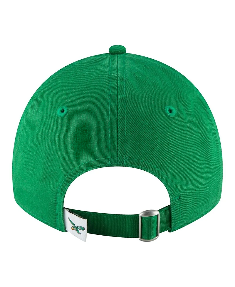New Era Women's Kelly Green Philadelphia Eagles Throwback 9TWENTY Adjustable Hat