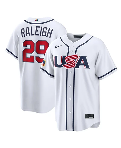 Nike Men's Cal Raleigh White Usa Baseball 2026 World Classic Home Stadium Jersey