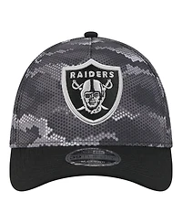 New Era Men's Black Las Vegas Raiders Camo A-Frame 39THIRTY Flex Hat