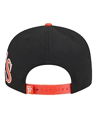 New Era Men's Black/Orange San Francisco Giants Stretched Two-Tone 9FIFTY Adjustable Hat