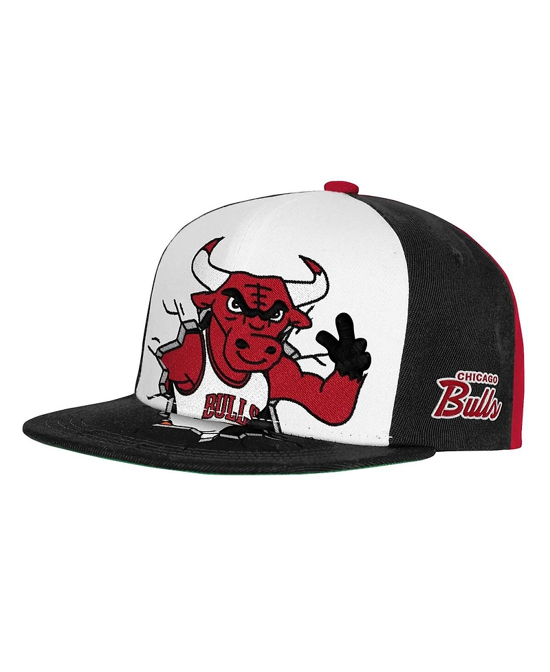 Mitchell & Ness Big Boys and Girls Black Chicago Bulls Mascot Snapback Hat