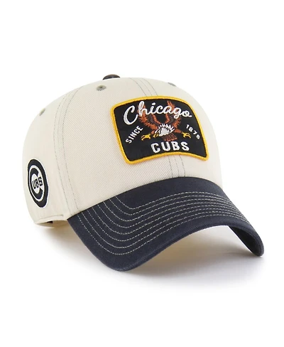 '47 Brand Men's Natural/Black Chicago Cubs Keepsake Collection Clean Up Adjustable Hat