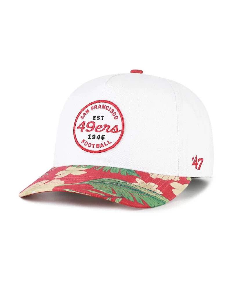 '47 Brand Men's White/Scarlet San Francisco 49ers Beach Side Hitch Adjustable Hat