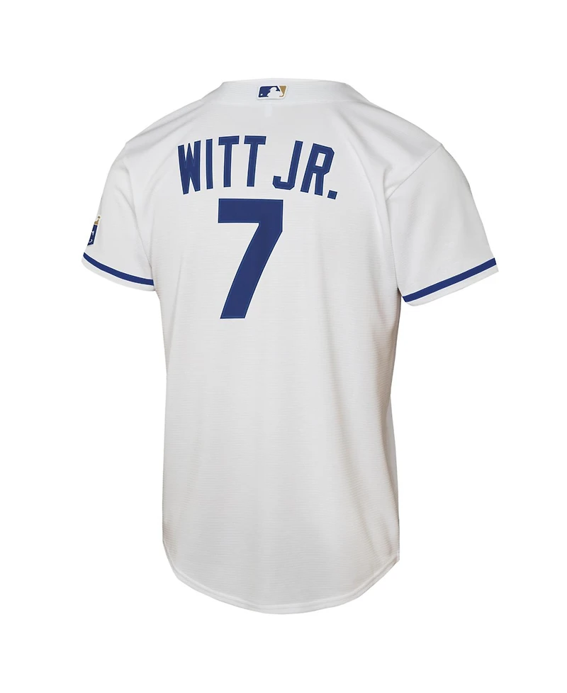 Nike Big Boys and Girls Bobby Witt Jr. White Kansas City Royals Home Stadium Jersey
