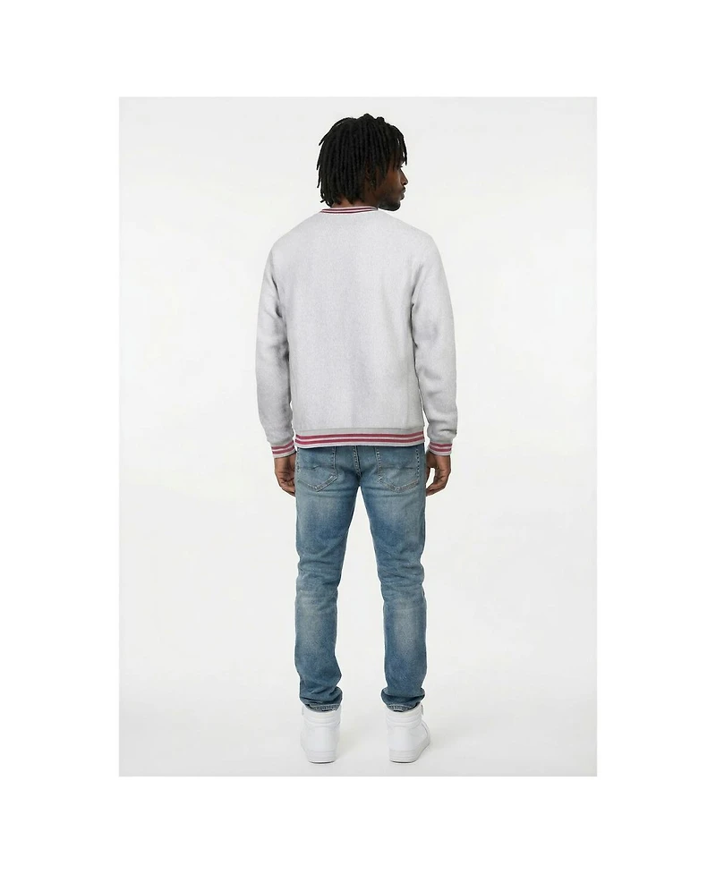 Champion Men's Heather Gray Chicago Cubs Reverse Weave Sweatshirt