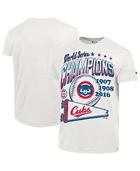 Champion Men's White Chicago Cubs Winning Tradition Cooperstown Tri-Blend T-Shirt