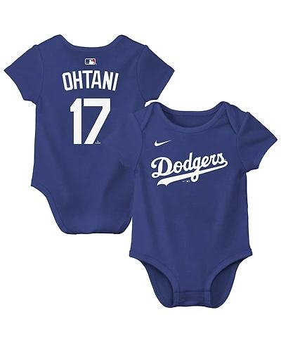 Nike Baby Boys and Girls Shohei Ohtani Royal Los Angeles Dodgers Name Number Bodysuit