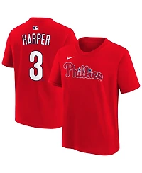 Nike Big Boys and Girls Bryce Harper Red Philadelphia Phillies Name & Number T-Shirt