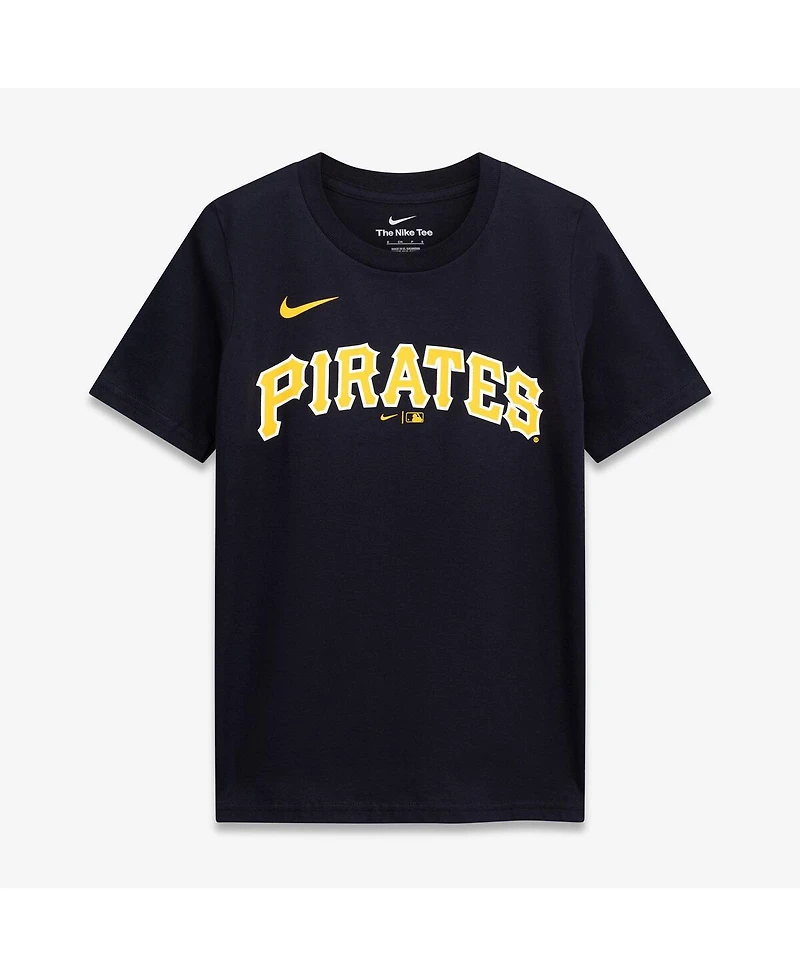 Nike Big Boys and Girls Paul Skenes Black Pittsburgh Pirates Name & Number T-Shirt