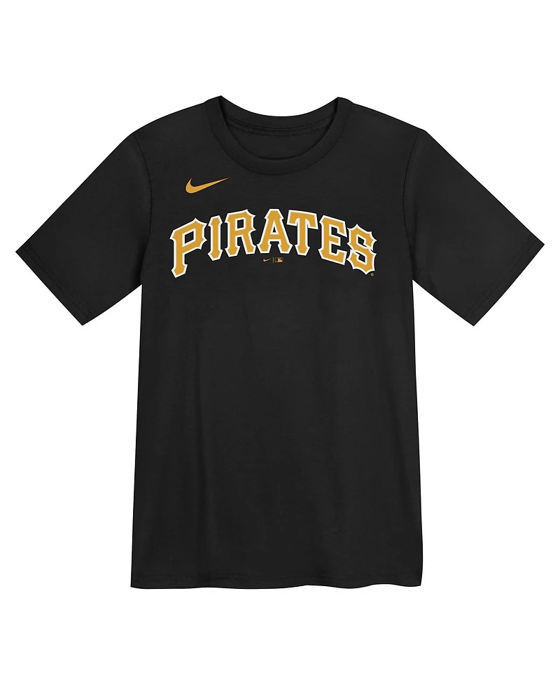 Nike Preschool Paul Skenes Black Pittsburgh Pirates Name Number T-Shirt