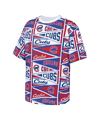 Outerstuff Big Boys and Girls Red Chicago Cubs All-Over Pennant T-Shirt