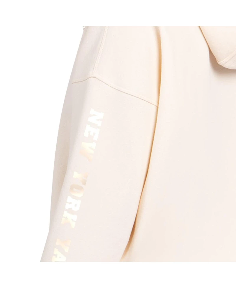 Starter Women's Cream New York Yankees Pastel Relaxed Hoodie