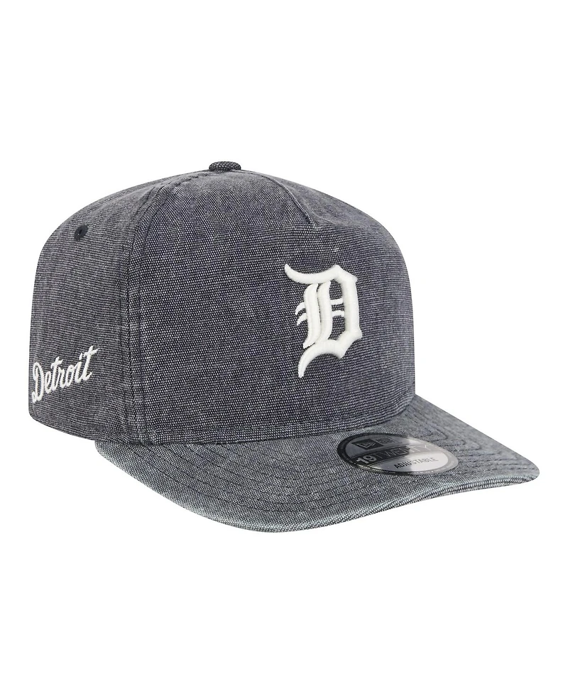 New Era Men's Navy Heather Detroit Tigers Denim Classic 19TWENTY Adjustable Hat