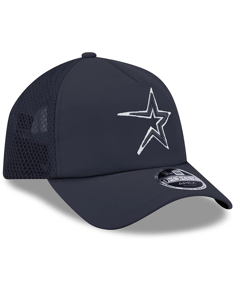 New Era Men's Navy Houston Astros 2026 Batting Practice Alternate Apex 9FORTY Adjustable Hat