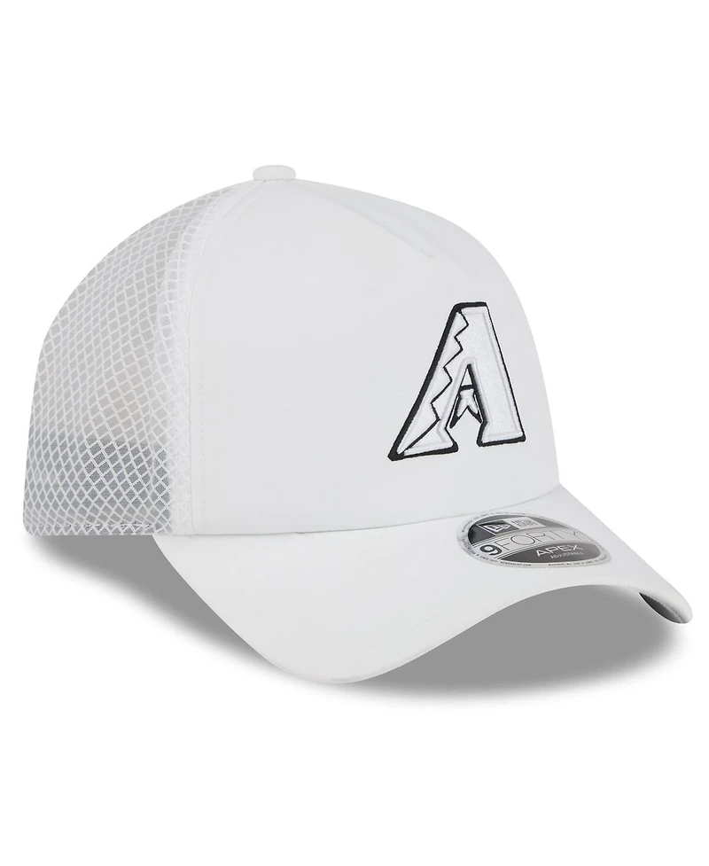New Era Men's White Arizona Diamondbacks 2026 Batting Practice Apex 9FORTY Adjustable Trucker Hat