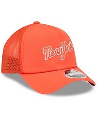 New Era Men's Orange New York Mets 2026 Batting Practice Apex 9FORTY Adjustable Trucker Hat