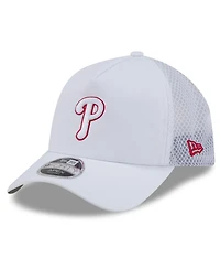 New Era Men's White Philadelphia Phillies 2026 Batting Practice Apex 9FORTY Adjustable Trucker Hat