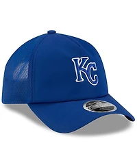 New Era Men's Royal Kansas City Royals 2026 Batting Practice Apex 9FORTY Adjustable Trucker Hat