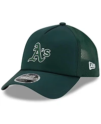 New Era Men's Green Athletics 2026 Batting Practice Apex 9FORTY Adjustable Trucker Hat