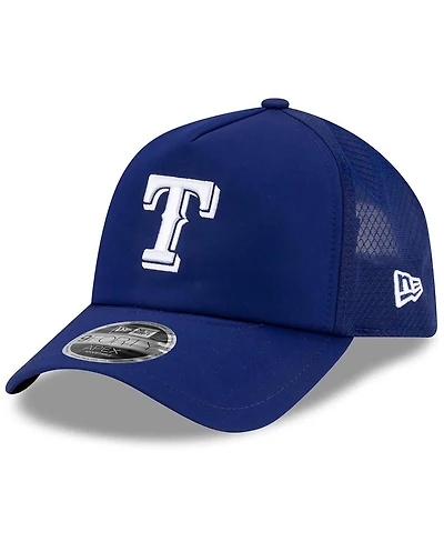 New Era Men's Royal Texas Rangers 2026 Batting Practice Apex 9FORTY Adjustable Trucker Hat