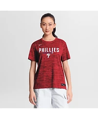Nike Women's Red Philadelphia Phillies Authentic Collection Velocity Dri-fit T-Shirt