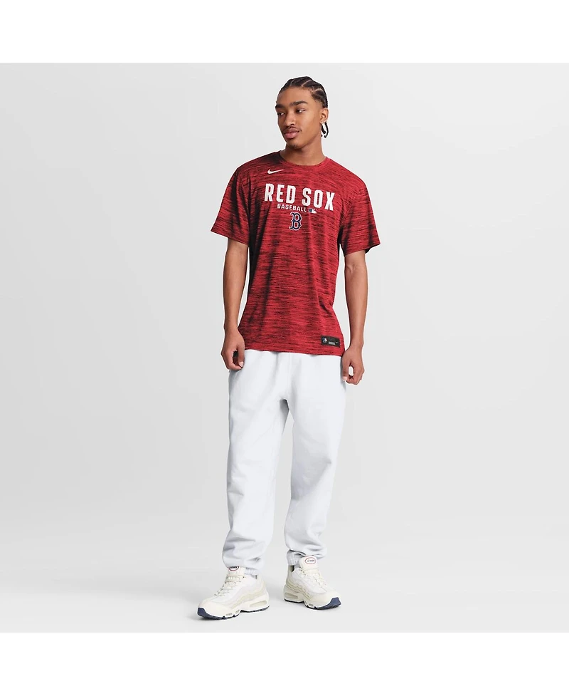 Nike Men's Red Boston Sox Authentic Collection Velocity Dri-fit T-Shirt