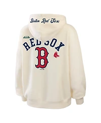Wear by Erin Andrews Women's Cream Boston Red Sox Full-Zip Hoodie