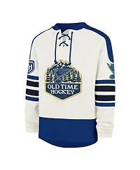'47 Brand Men's Cream St. Louis Blues Pond Hockey Trio Eternal Lacer Sweatshirt