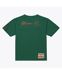 Mitchell & Ness Men's Green Miami Hurricanes Double Clutch Premium T-Shirt