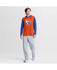 Nike Men's Orange/Royal Florida Gators Campus Legacy Tri-Blend Long Sleeve Hooded T-Shirt