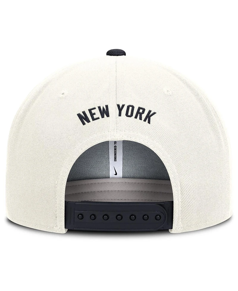 Nike Men's Cream/Navy New York Yankees Cooperstown Pro Dri-fit Snapback Hat