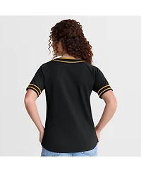 Fanatics Women's Black Pittsburgh Pirates Diva Race Ahead Raglan V-Neck T-Shirt