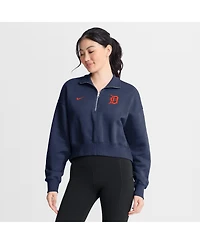 Nike Women's Navy Detroit Tigers Primetime Phoenix Fleece Half-Zip Sweatshirt