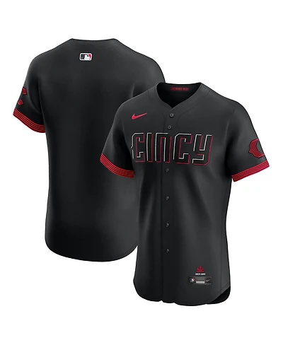 Nike Men's Black Cincinnati Reds City Connect Elite Jersey