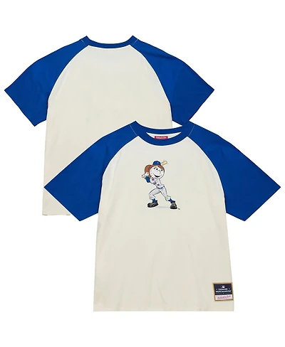 Mitchell & Ness Women's Cream New York Mets Boyfriend Raglan T-Shirt