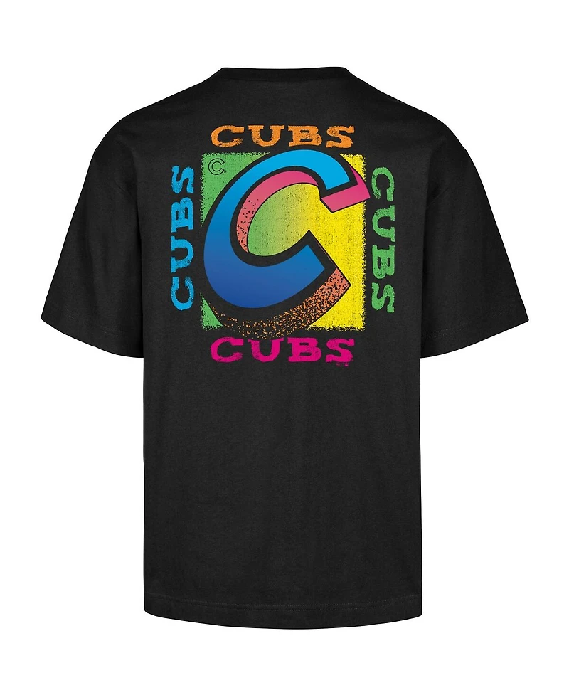 '47 Brand Men's Black Chicago Cubs Sundale Foundation T-Shirt