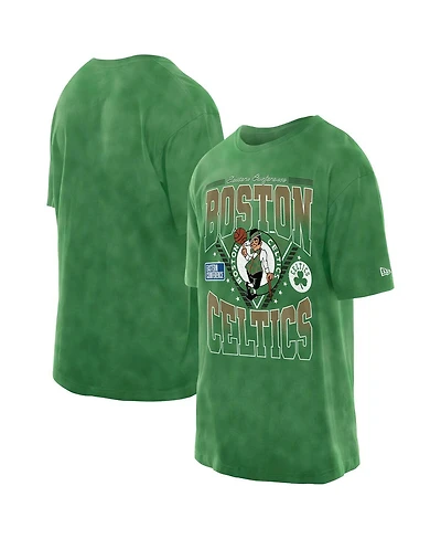 New Era Men's Kelly Green Boston Celtics Boxy Old School Sport Vintage Wash T-Shirt
