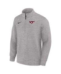 Nike Men's Gray Virginia Tech Hokies Coaches Dri-fit Half-Zip Pullover