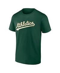 Logo Athletic Men's Green Athletics Wordmark T-Shirt