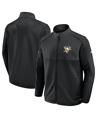 Fanatics Men's Black Pittsburgh Penguins Authentic Pro Rink Full-Zip Jacket